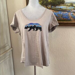Patagonia Beige Bear Graphic Tee